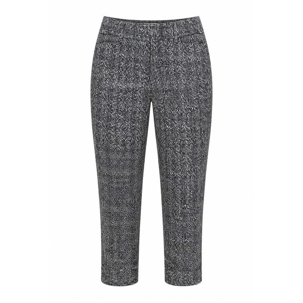 White House Black Market Women Ankle Pants Black White Textured Size 10